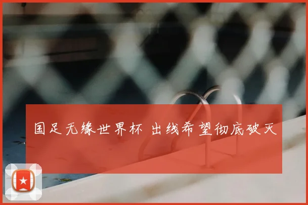 国足无缘世界杯 出线希望彻底破灭